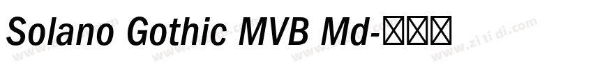 Solano Gothic MVB Md字体转换
